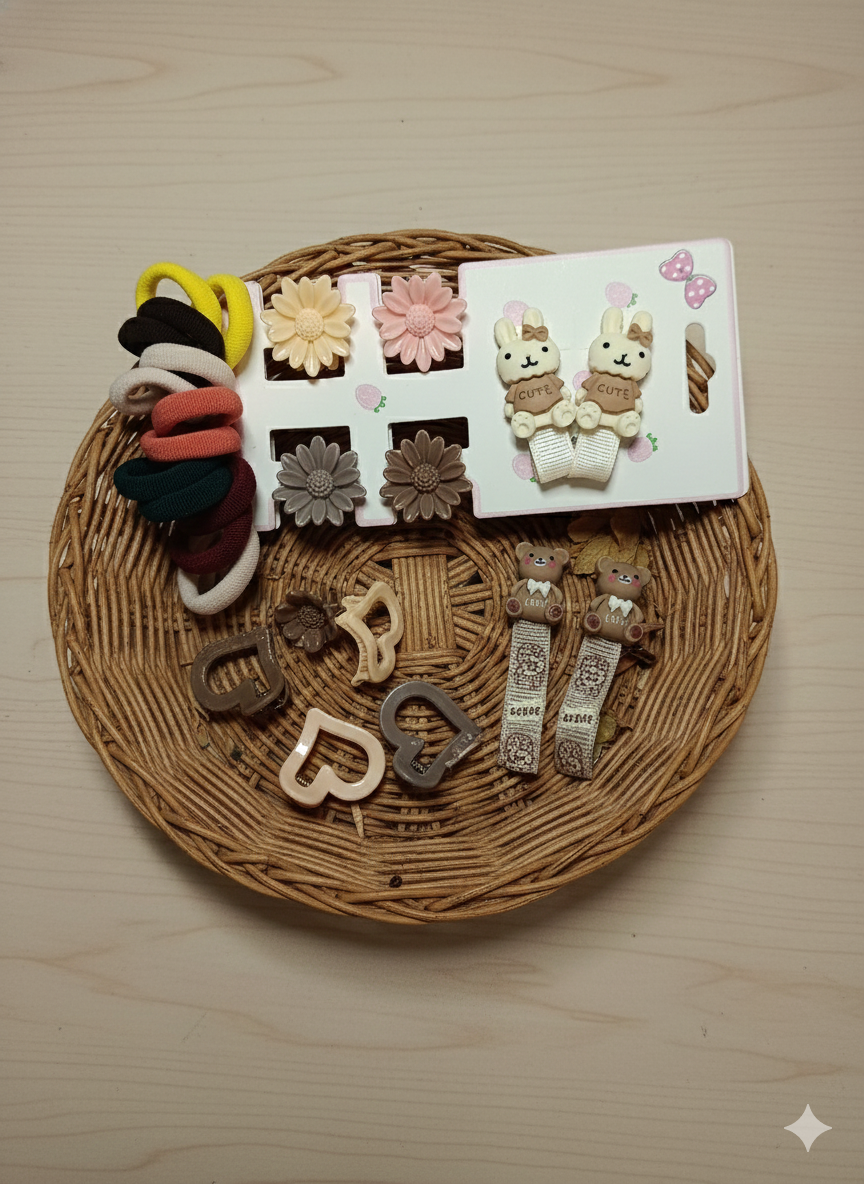 Mini Claws + Rubber Bands + Cute Clips