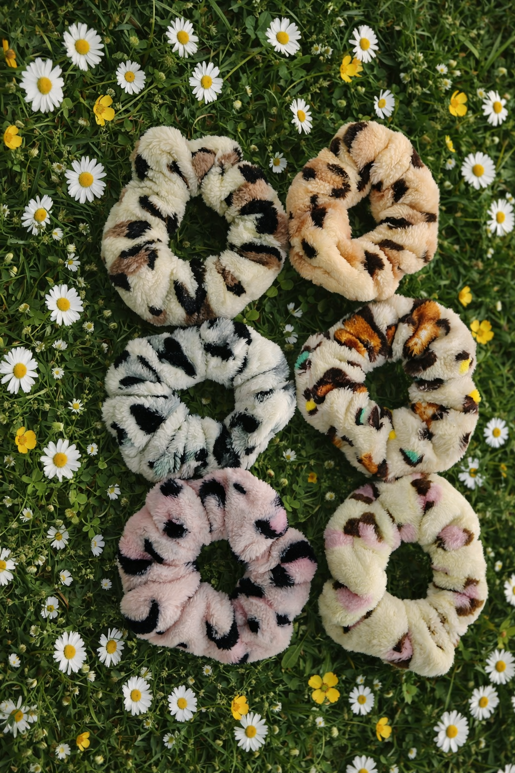 Fur dotted Scrunchie